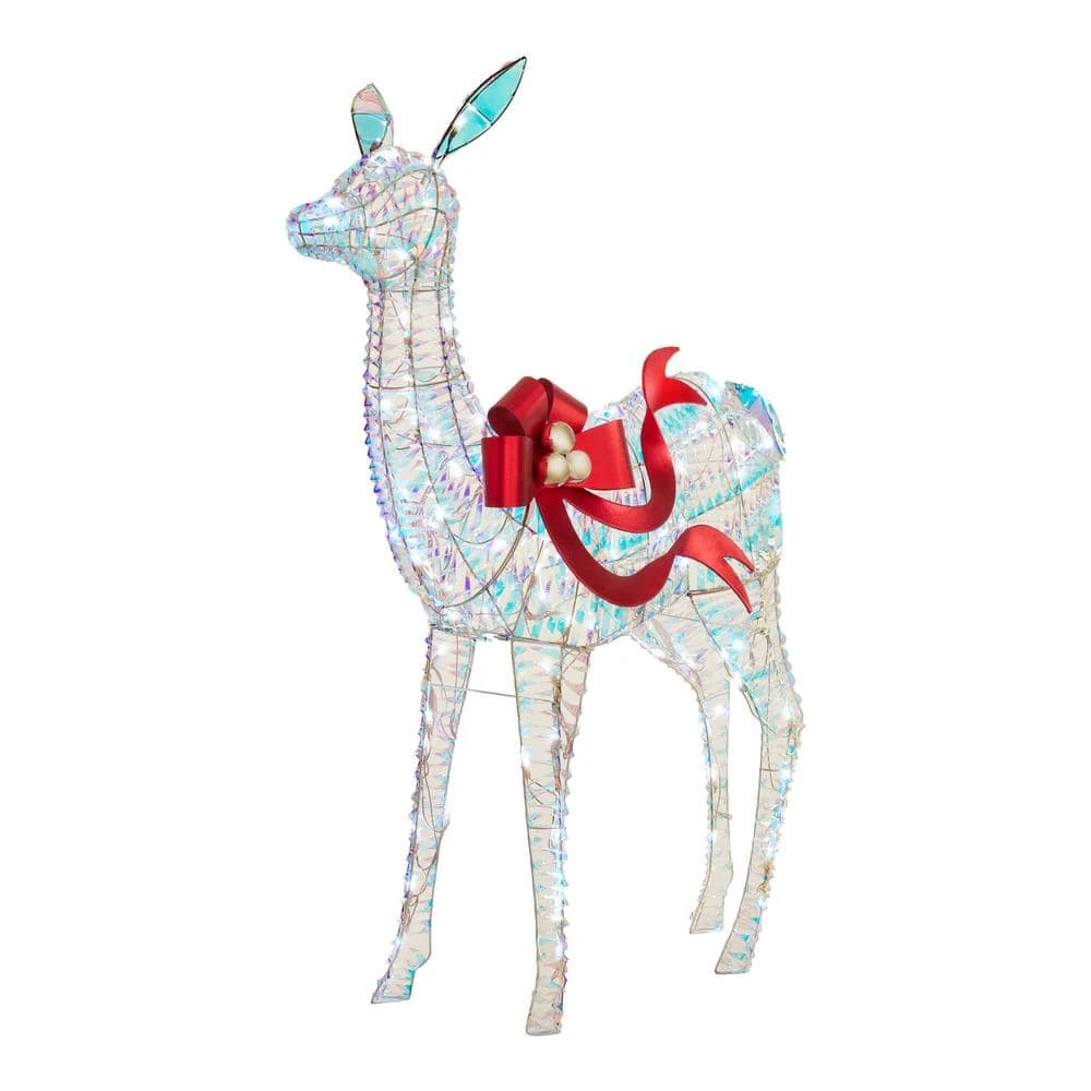 Home Accents Holiday 51 in Iridescent Ribbon Doe Holiday Yard Decoration 5 Home Accents Holiday 51 in Iridescent Ribbon Doe Holiday Yard Decoration - Image 3