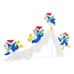 Home Accents Holiday 6 ft Cool White-Warm White LED Penguins Slide Holiday Yard Decoration -HOME ACCENTS HOLIDAY Shop home accents holiday christmas yard decorations 21rt11221111 40 1000