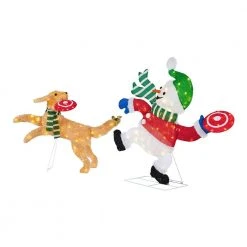Home Accents Holiday 3.5 ft Warm White LED Snowman and Retriever Holiday Yard Decoration -HOME ACCENTS HOLIDAY Shop home accents holiday christmas yard decorations 21rt27121142 40 1000