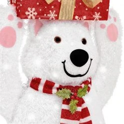 Home Accents Holiday 7 ft LED Polar Bear Gift Nutcracker Holiday Yard Decoration -HOME ACCENTS HOLIDAY Shop home accents holiday christmas yard decorations 21rt3062114 a0 1000