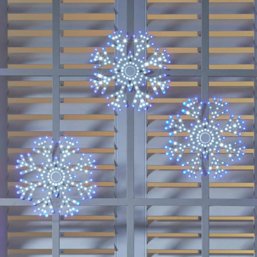 Home Accents Holiday 10 in Hi-Vibrant Snowflakes 3Pack Holiday Yard Decoration 7 Home Accents Holiday 10 in Hi-Vibrant Snowflakes 3Pack Holiday Yard Decoration - Image 5