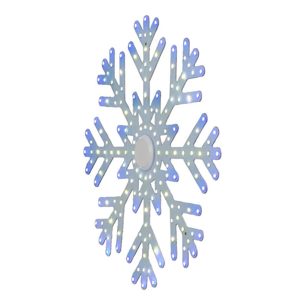 Home Accents Holiday 10 in Hi-Vibrant Snowflakes 3Pack Holiday Yard Decoration 5 Home Accents Holiday 10 in Hi-Vibrant Snowflakes 3Pack Holiday Yard Decoration - Image 3