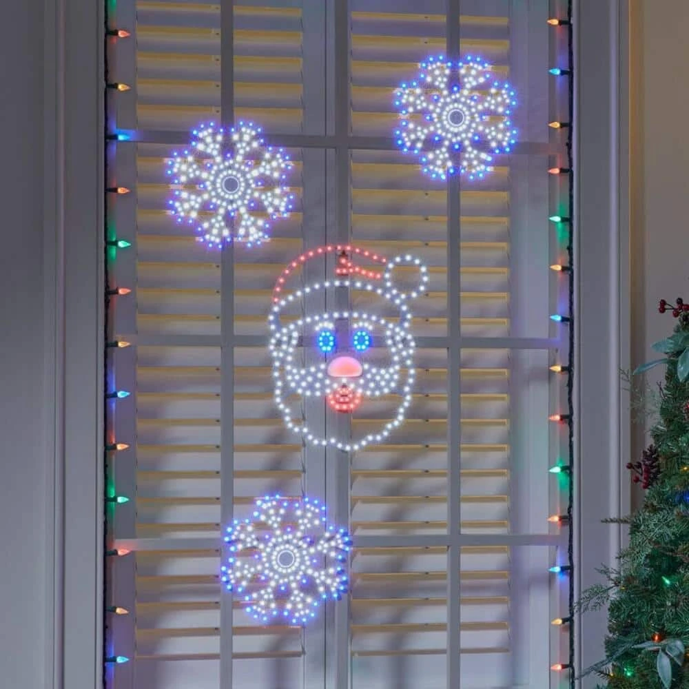 Home Accents Holiday 10 in Hi-Vibrant Snowflakes 3Pack Holiday Yard Decoration 8 Home Accents Holiday 10 in Hi-Vibrant Snowflakes 3Pack Holiday Yard Decoration - Image 6