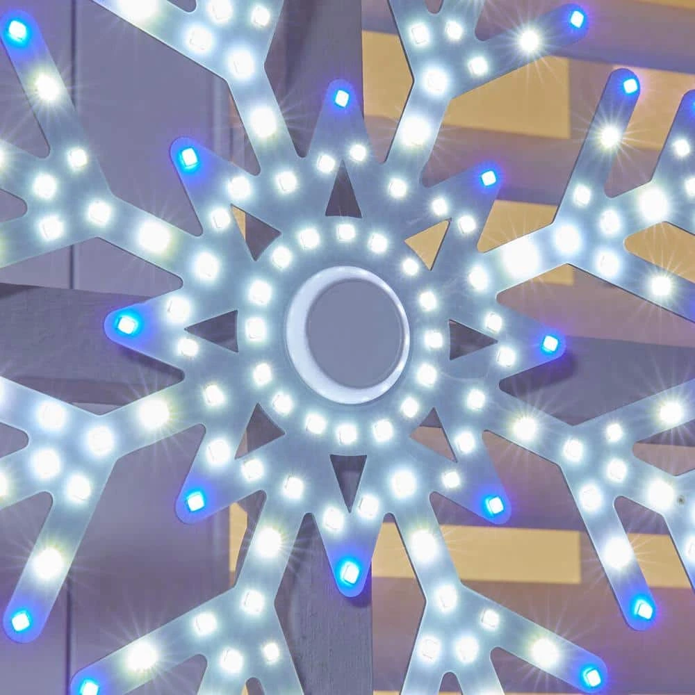 Home Accents Holiday 10 in Hi-Vibrant Snowflakes 3Pack Holiday Yard Decoration 6 Home Accents Holiday 10 in Hi-Vibrant Snowflakes 3Pack Holiday Yard Decoration - Image 4