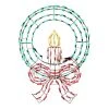 Home Accents Holiday 38 in Wreath Candle and Bow Holiday Yard Decoration -HOME ACCENTS HOLIDAY Shop home accents holiday christmas yard decorations 22le11029 64 1000