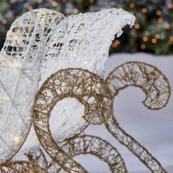 Home Accents Holiday 5 ft Warm White LED Reindeer with Sleigh Holiday Yard Decoration -HOME ACCENTS HOLIDAY Shop home accents holiday christmas yard decorations 22rt1182211 1d 1000