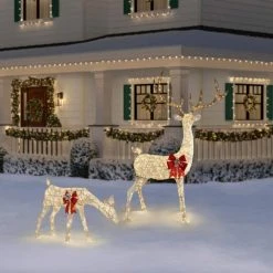 Home Accents Holiday 3 ft Warm White LED Feeding Doe Holiday Yard Decoration -HOME ACCENTS HOLIDAY Shop home accents holiday christmas yard decorations 22rt1262211 66 1000
