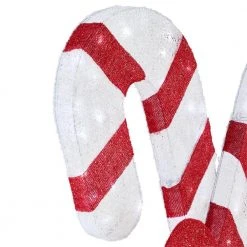Home Accents Holiday 6 ft Cool White LED Candy Canes with Bow Holiday Yard Decoration -HOME ACCENTS HOLIDAY Shop home accents holiday christmas yard decorations 22rt1412211 a0 1000