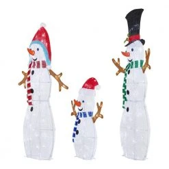 Home Accents Holiday 3-Piece Snowman Family -HOME ACCENTS HOLIDAY Shop home accents holiday christmas yard decorations 22rt19922141 40 1000