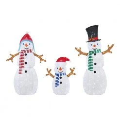 Home Accents Holiday 3-Piece Snowman Family