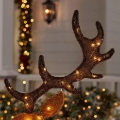 Home Accents Holiday 58 in Warm White LED 2D Set Of 3 Deer Holiday Yard Decoration -HOME ACCENTS HOLIDAY Shop home accents holiday christmas yard decorations 22rt2092214 1d 1000