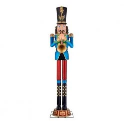 Home Accents Holiday 8 ft Trumpeting Nutcracker Holiday Yard Decoration