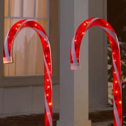 Home Accents Holiday 4 ft Lighted Candy Cane 3-Pack Holiday Yard Decoration -HOME ACCENTS HOLIDAY Shop home accents holiday christmas yard decorations ty086 2018 2 a0 1000