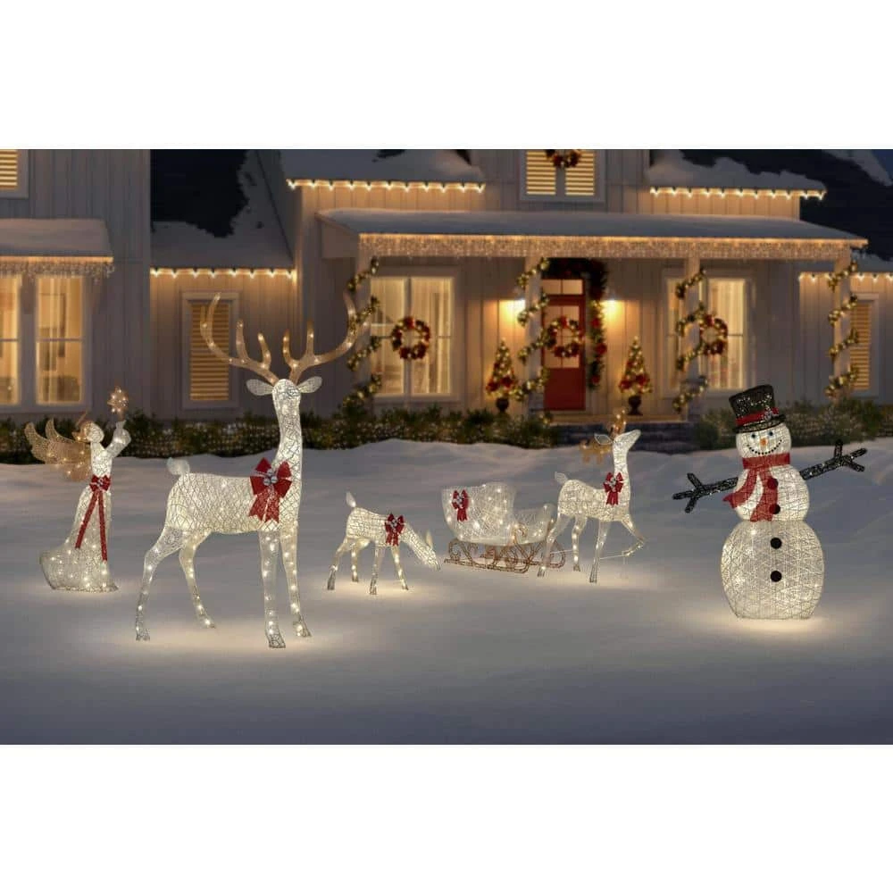 Home Accents Holiday 8.5 ft Warm White LED Giant Buck with Bow Holiday Yard Decoration 7 Home Accents Holiday 8.5 ft Warm White LED Giant Buck with Bow Holiday Yard Decoration - Image 5