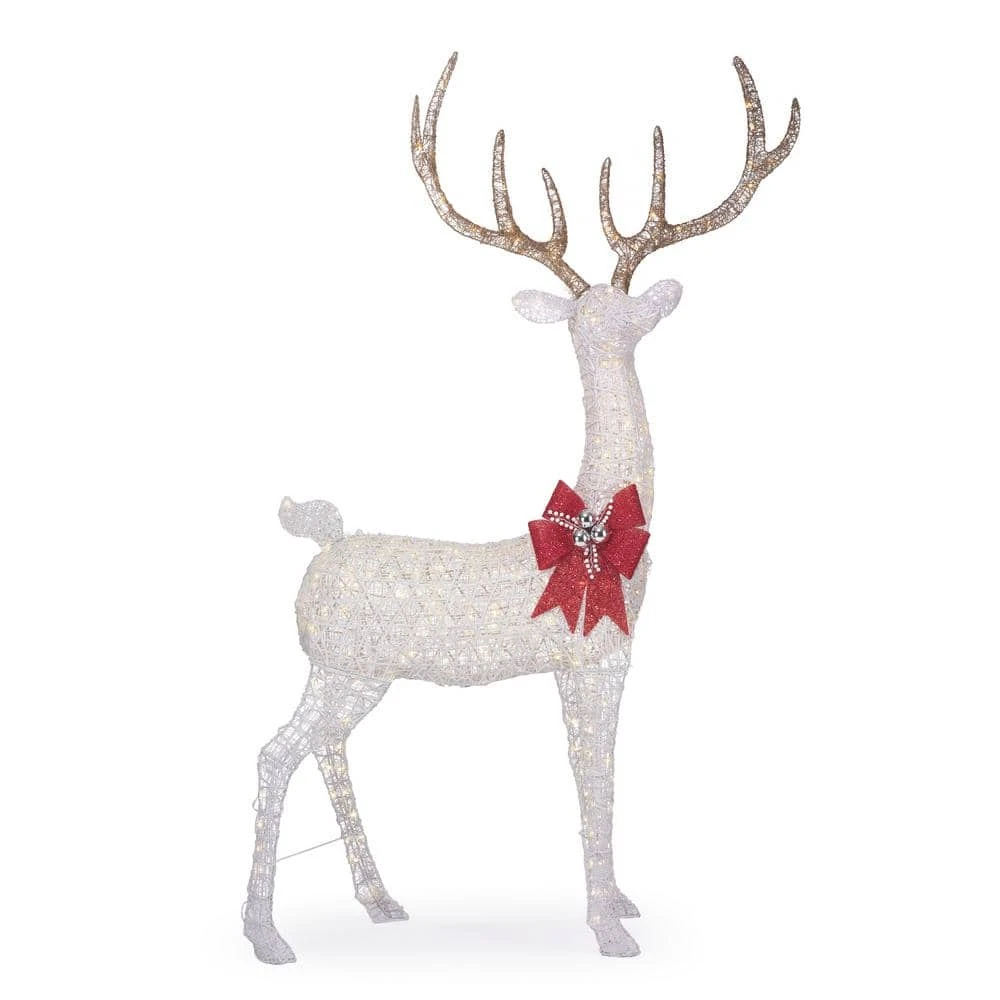 Home Accents Holiday 8.5 ft Warm White LED Giant Buck with Bow Holiday Yard Decoration 3 Home Accents Holiday 8.5 ft Warm White LED Giant Buck with Bow Holiday Yard Decoration