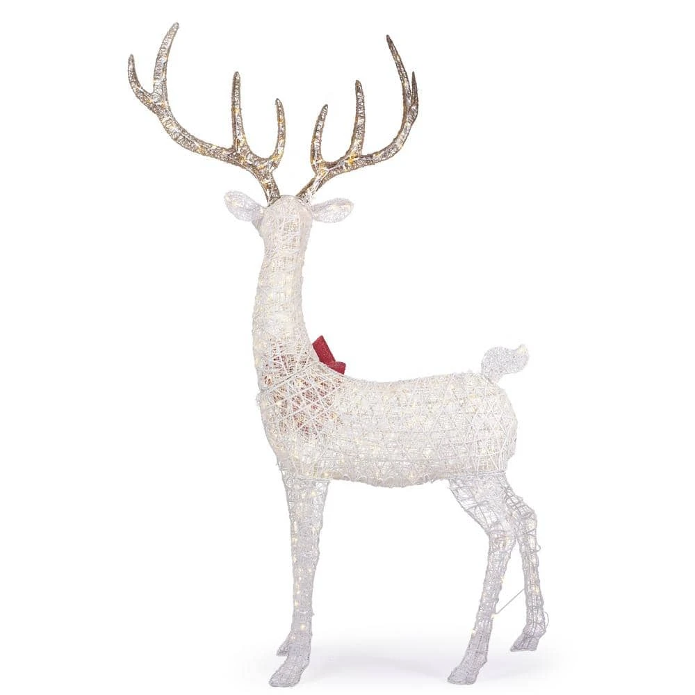 Home Accents Holiday 8.5 ft Warm White LED Giant Buck with Bow Holiday Yard Decoration 9 Home Accents Holiday 8.5 ft Warm White LED Giant Buck with Bow Holiday Yard Decoration - Image 7