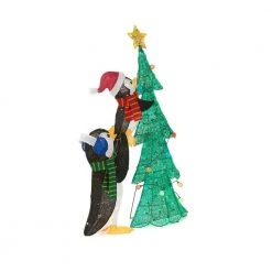 Home Accents Holiday 62 in Penguins with Christmas Tree Holiday Yard Decoration -HOME ACCENTS HOLIDAY Shop home accents holiday christmas yard decorations ty337 1611 1 40 1000