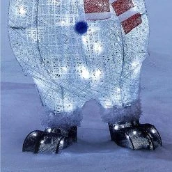 Home Accents Holiday 7 ft Cool White LED 3 Stacked Snowmen Holiday Yard Decoration -HOME ACCENTS HOLIDAY Shop home accents holiday christmas yard decorations ty416 2011 1d 1000