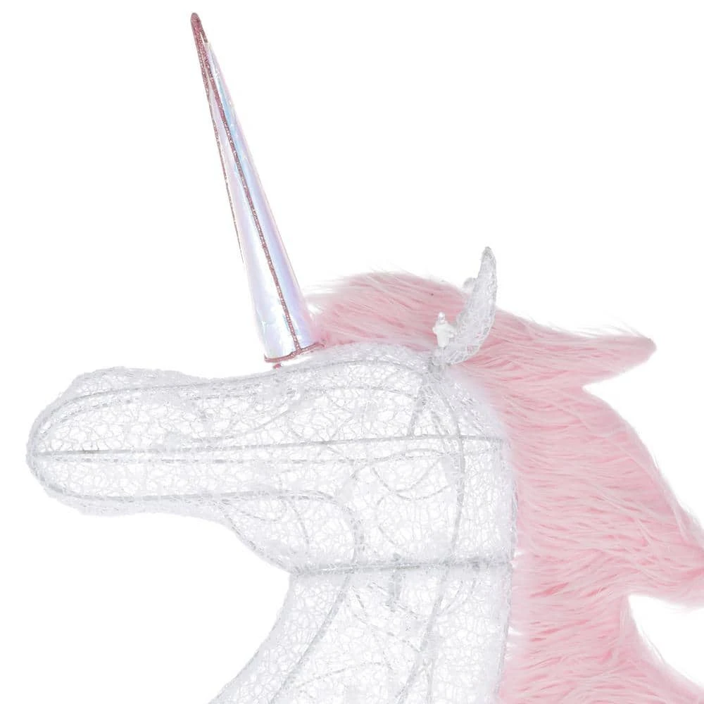 Home Accents Holiday 6 ft Cool White LED Unicorn with Wings Holiday Yard Decoration 6 Home Accents Holiday 6 ft Cool White LED Unicorn with Wings Holiday Yard Decoration - Image 4