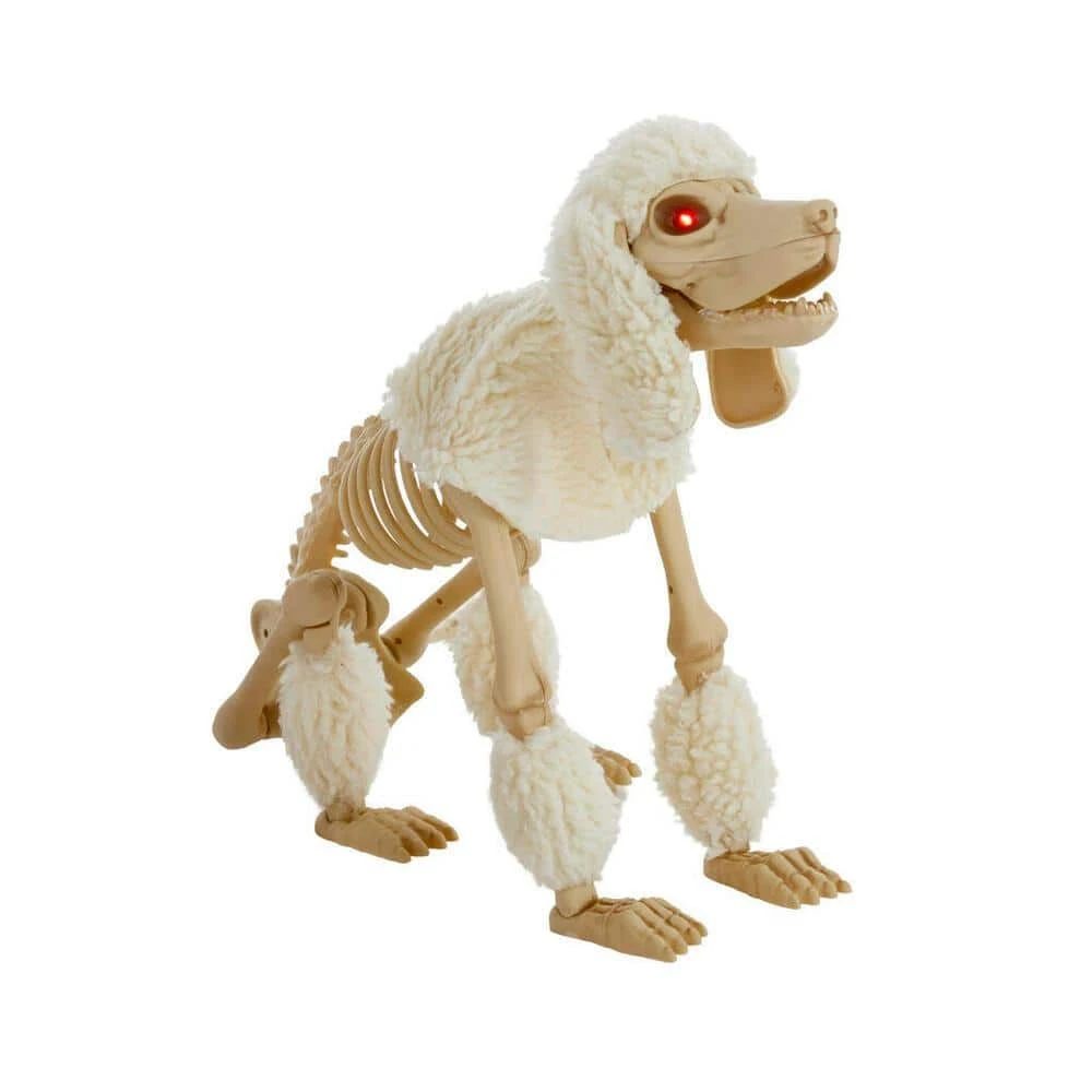 Home Accents Holiday 17 in. Animated Skeleton Poodle with LED Eyes 3 Home Accents Holiday 17 in. Animated Skeleton Poodle with LED Eyes