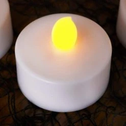 Home Accents Holiday White LED Tea Lights With Timer (3-Pack) 10 Home Accents Holiday White LED Tea Lights With Timer (3-Pack) -HOME ACCENTS HOLIDAY Shop home accents holiday halloween candles 22ge10146 a0 1000