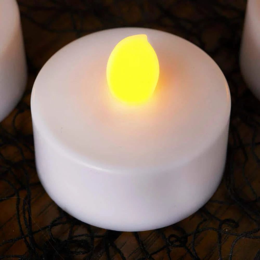 Home Accents Holiday White LED Tea Lights With Timer (3-Pack) 6 Home Accents Holiday White LED Tea Lights With Timer (3-Pack) - Image 4