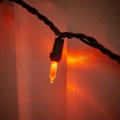 Home Accents Holiday 29 ft 6 in 100-Count Smooth Orange Mini LED Halloween String Lights -HOME ACCENTS HOLIDAY Shop home accents holiday halloween string lights ty022 2025 1d 1000