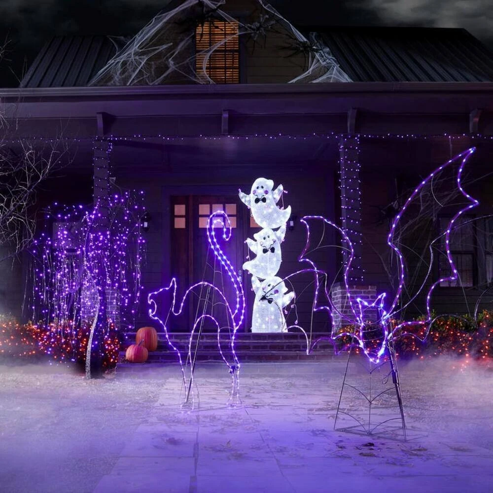 Home Accents Holiday 4.5 ft LED Purple Cat Silhouette Halloween Yard Decoration 8 Home Accents Holiday 4.5 ft LED Purple Cat Silhouette Halloween Yard Decoration - Image 6