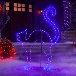 Home Accents Holiday 4.5 ft LED Purple Cat Silhouette Halloween Yard Decoration 9 Home Accents Holiday 4.5 ft LED Purple Cat Silhouette Halloween Yard Decoration -HOME ACCENTS HOLIDAY Shop home accents holiday halloween yard decorations 22rt3382225yx e1 1000