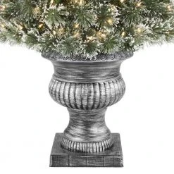 Home Accents Holiday 6 ft Sparkling Amelia Potted Christmas Tree -HOME ACCENTS HOLIDAY Shop home accents holiday outdoor christmas trees 22pg90183 1d 1000