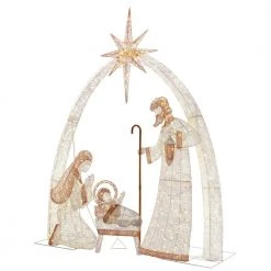 Home Accents Holiday 10 ft Warm White LED Giant Nativity Set Holiday Yard Decoration -HOME ACCENTS HOLIDAY Shop home accents holiday outdoor nativity sets ty617 1711 40 1000