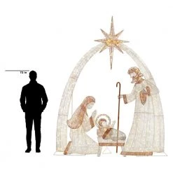 Home Accents Holiday 10 ft Warm White LED Giant Nativity Set Holiday Yard Decoration -HOME ACCENTS HOLIDAY Shop home accents holiday outdoor nativity sets ty617 1711 77 1000