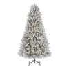Home Accents Holiday 7.5 ft Starry Light Flocked Christmas Tree