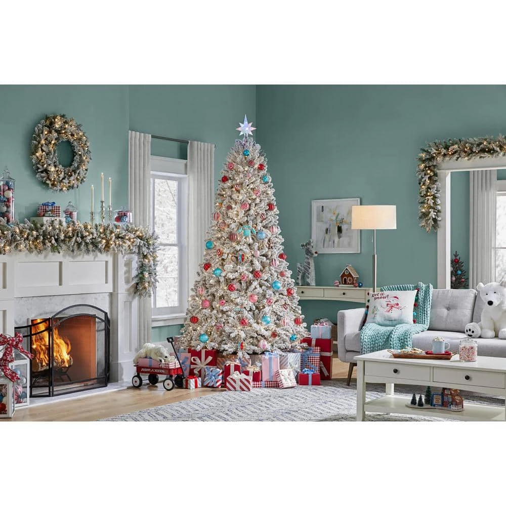 Home Accents Holiday 7.5 ft Starry Light Flocked Christmas Tree 9 Home Accents Holiday 7.5 ft Starry Light Flocked Christmas Tree - Image 7