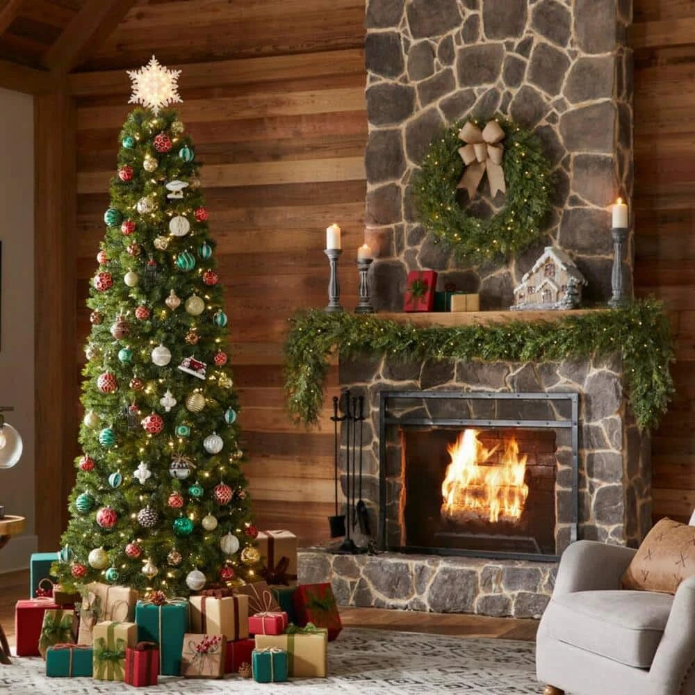 Home Accents Holiday 7.5 ft Barbour White Spruce Slim Christmas Tree 4 Home Accents Holiday 7.5 ft Barbour White Spruce Slim Christmas Tree - Image 2