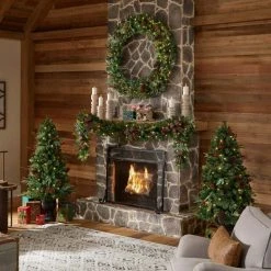 Home Accents Holiday 5 ft Woodmore Potted Christmas Tree 2-Pack -HOME ACCENTS HOLIDAY Shop home accents holiday pre lit christmas trees chzh3811602t14 1d 1000