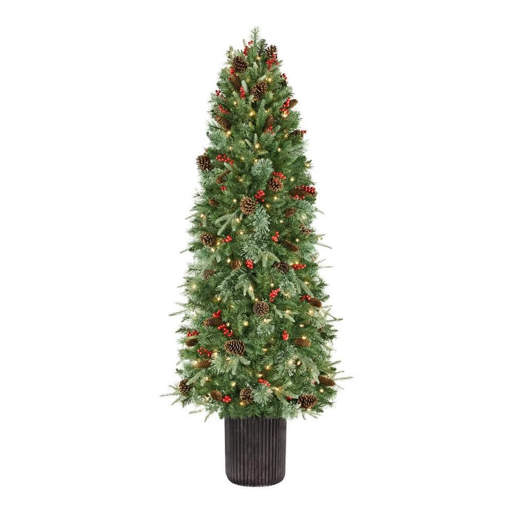 Home Accents Holiday 6.5 ft Paces Hill Pine Potted Christmas Tree 3 Home Accents Holiday 6.5 ft Paces Hill Pine Potted Christmas Tree