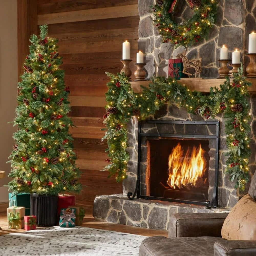 Home Accents Holiday 6.5 ft Paces Hill Pine Potted Christmas Tree 4 Home Accents Holiday 6.5 ft Paces Hill Pine Potted Christmas Tree - Image 2